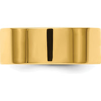 14K Yellow Gold 8mm Lightweight Flat Wedding Band - Size 6.5 by Luciano & Cie