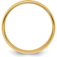 14K Yellow Gold 8mm Milgrain Half Round Wedding Band - Size 11 by Luciano & Cie