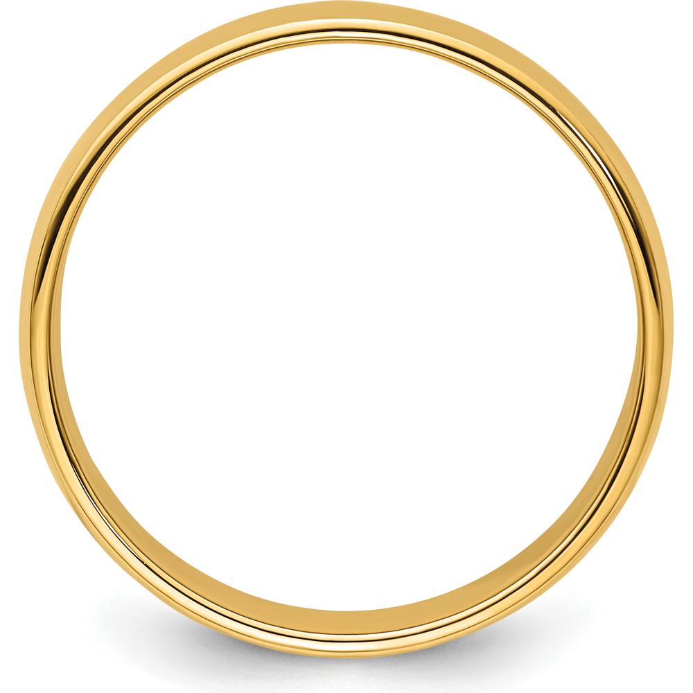 14K Yellow Gold 8mm Milgrain Half Round Wedding Band - Size 11 by Luciano & Cie