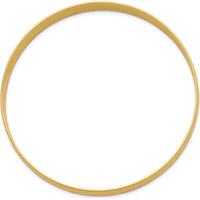 14K Yellow Gold 8mm Polished Solid Half-Round Slip-On Bangle Bracelet by Oro Pregiato