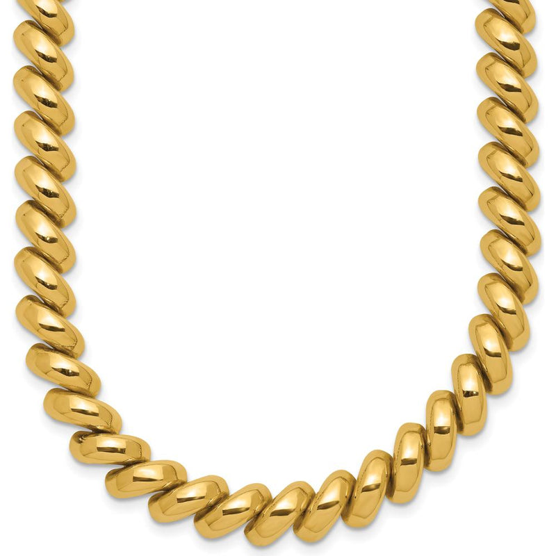 14K Yellow Gold 8mm San Marco Necklace - 17" by 0