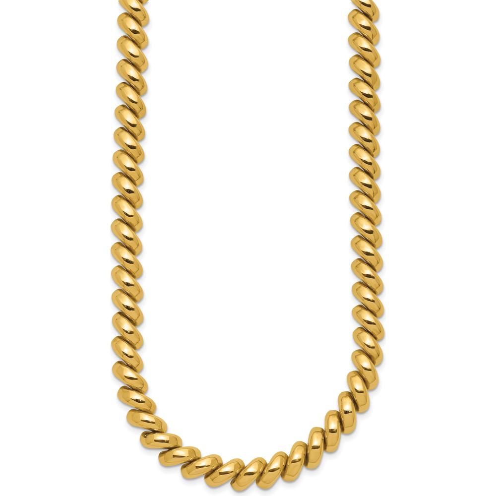 14K Yellow Gold 8mm San Marco Necklace - 17" by 0