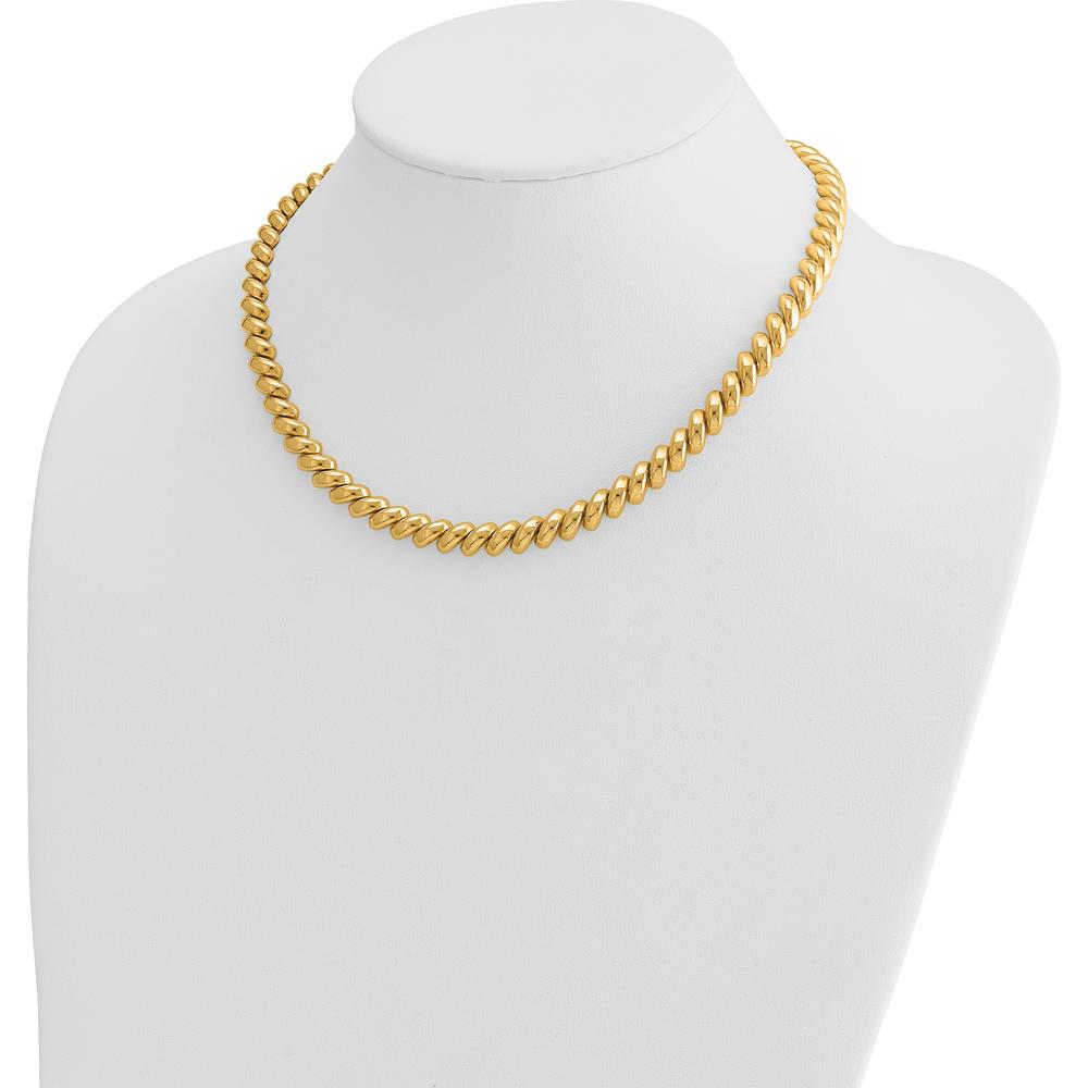 14K Yellow Gold 8mm San Marco Necklace - 17" by 0