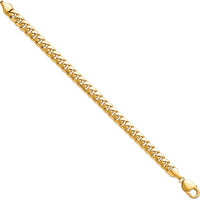 14K Yellow Gold 8mm Solid Miami Cuban Chain Bracelet - 8.5 inches by Oro Pregiato