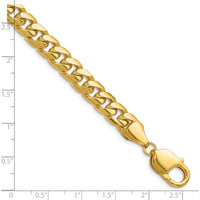 14K Yellow Gold 8mm Solid Miami Cuban Chain Bracelet - 8.5 inches by Oro Pregiato