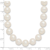 14K Yellow Gold 9-10mm Near-Round Freshwater Pearl Necklace - 18" with Pearl Clasp by Monteluci Fine Jewelry