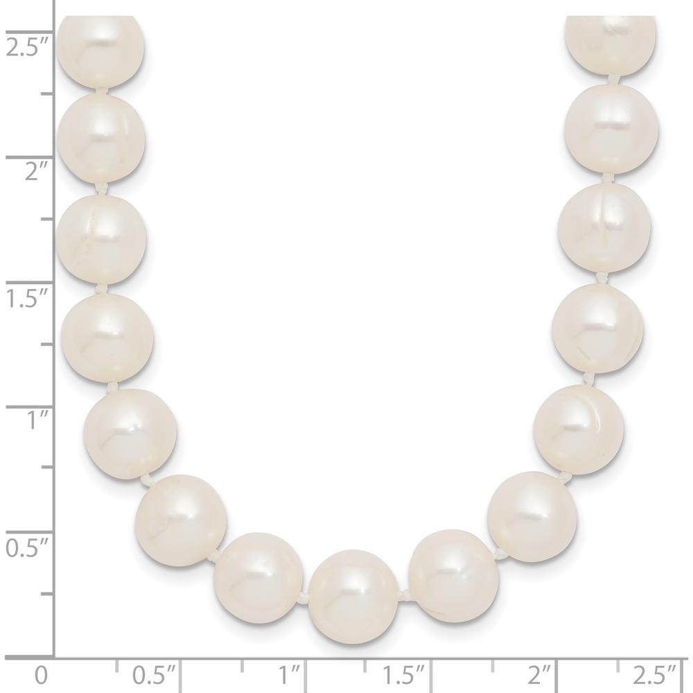 14K Yellow Gold 9-10mm Near-Round Freshwater Pearl Necklace - 18" with Pearl Clasp by Monteluci Fine Jewelry
