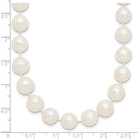 14K Yellow Gold 9-10mm White Near-Round Freshwater Cultured Pearl Necklace with Pearl Clasp - 54 Pearls by Monteluci Fine Jewelry