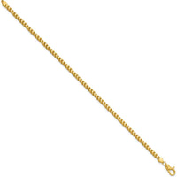 14K Yellow Gold 9" 3mm Franco Chain Bracelet with Fancy Lobster Clasp by Oro Pregiato