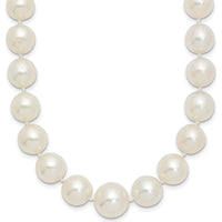 14K Yellow Gold 9.5-12mm White South Sea Cultured Pearl Graduated Necklace - 18" by Monteluci Fine Jewelry