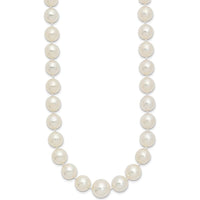 14K Yellow Gold 9.5-12mm White South Sea Cultured Pearl Graduated Necklace - 18" by Monteluci Fine Jewelry