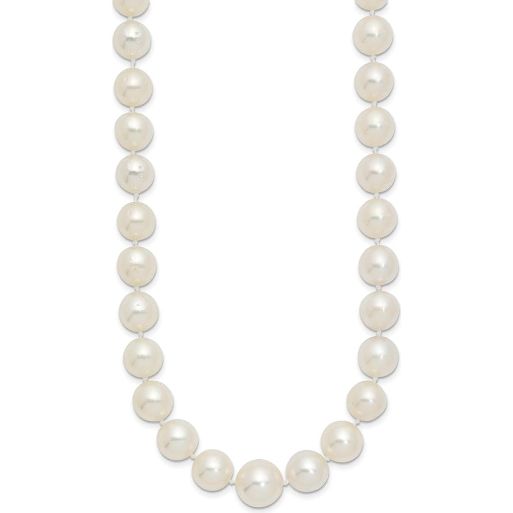 14K Yellow Gold 9.5-12mm White South Sea Cultured Pearl Graduated Necklace - 18" by Monteluci Fine Jewelry
