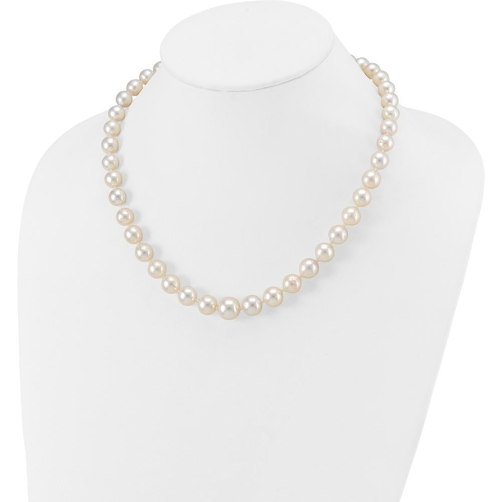 14K Yellow Gold 9.5-12mm White South Sea Cultured Pearl Graduated Necklace - 18" by Monteluci Fine Jewelry
