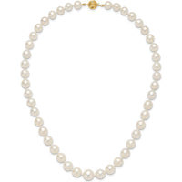 14K Yellow Gold 9.5-12mm White South Sea Cultured Pearl Graduated Necklace - 18" by Monteluci Fine Jewelry