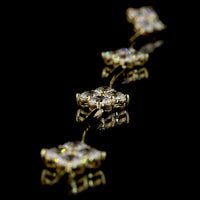 14K Yellow Gold 9.72 Carat Station Necklace with 28 Prong Set Round Brilliant Cut Lab Diamonds - E-F Color VS Clarity - Covaloro Fine Jewelry