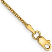 14K Yellow Gold 9" Diamond-Cut Parisian Wheat Anklet with Lobster Clasp by Oro Pregiato