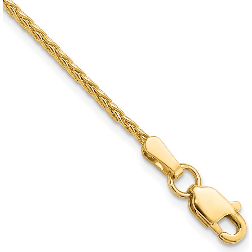 14K Yellow Gold 9" Parisian Wheat Anklet with Lobster Clasp by Oro Pregiato
