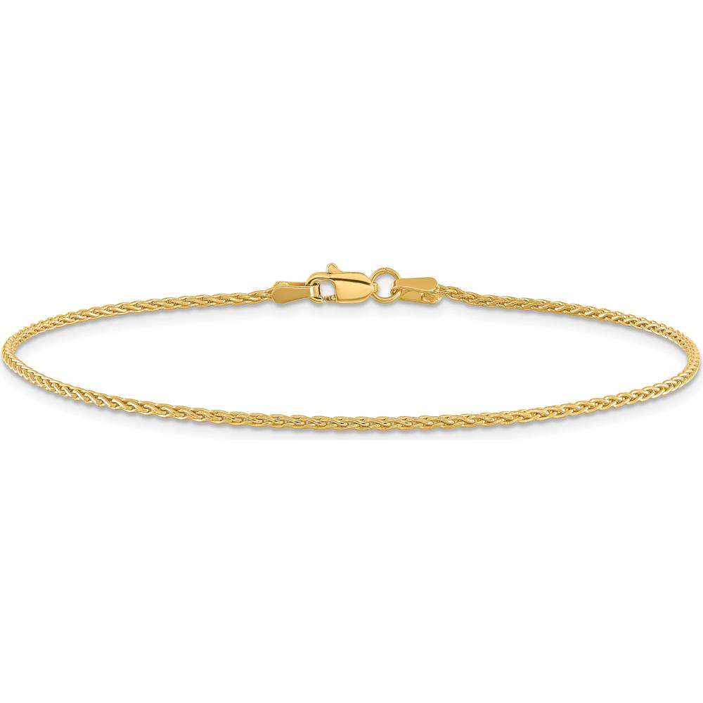14K Yellow Gold 9" Parisian Wheat Anklet with Lobster Clasp by Oro Pregiato