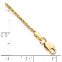 14K Yellow Gold 9" Parisian Wheat Anklet with Lobster Clasp by Oro Pregiato