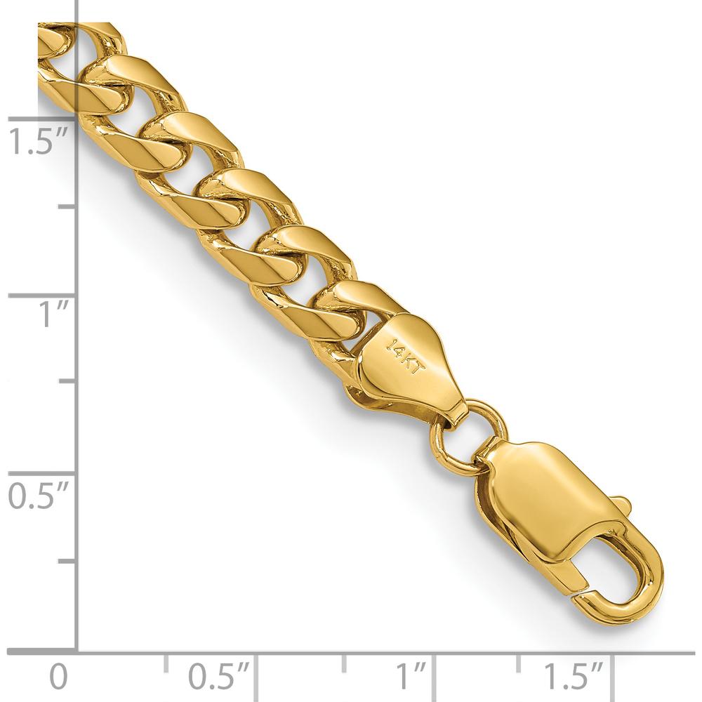 14K Yellow Gold 9" Solid Miami Cuban Link Bracelet - 6.25mm Width by Oro Pregiato