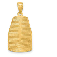 14K Yellow Gold 90 Miles to Cuba Southernmost Point Key West Pendant - Textured Design by Oro Pregiato