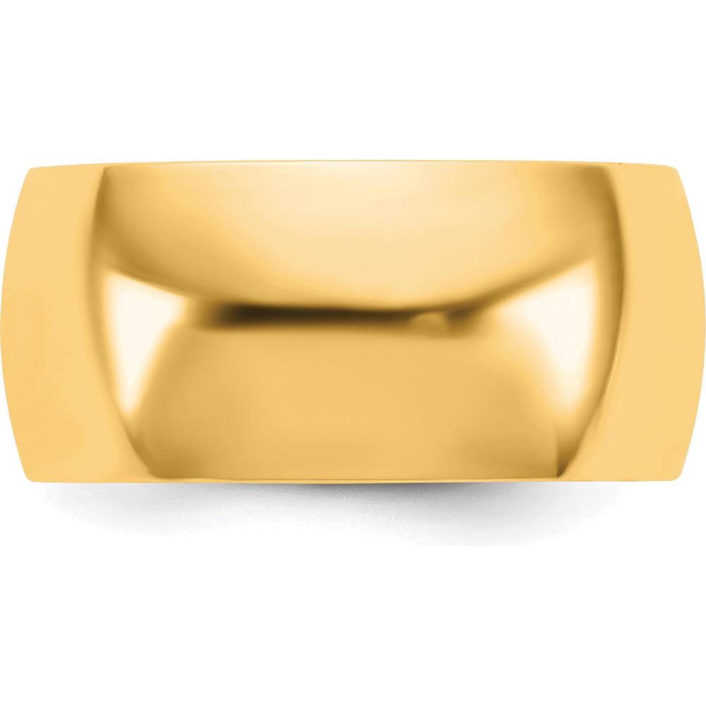 14K Yellow Gold 9mm Comfort Fit Domed Wedding Band - Size 10 by Luciano & Cie