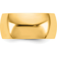 14K Yellow Gold 9mm Comfort Fit Domed Wedding Band - Unisex Size 6 by Luciano & Cie
