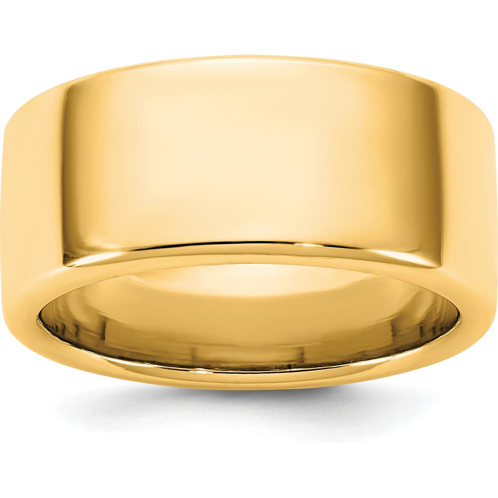 14K Yellow Gold 9mm European Comfort Fit Wedding Band - Domed Solid Band by Luciano & Cie