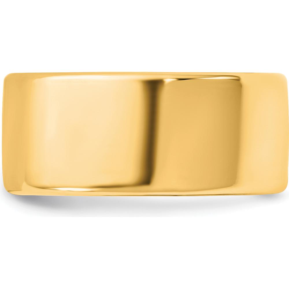 14K Yellow Gold 9mm European Comfort Fit Wedding Band - Domed Solid Band by Luciano & Cie