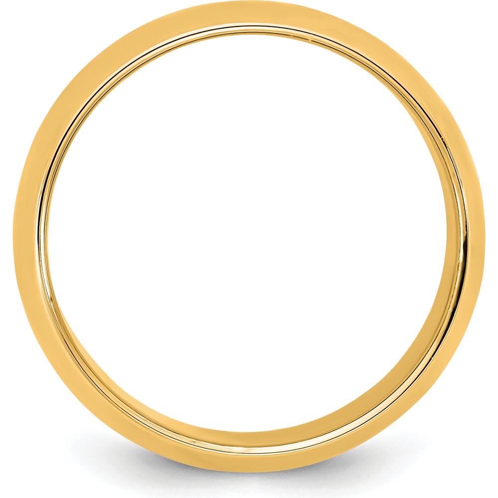 14K Yellow Gold 9mm Half Round Domed Wedding Band Ring - Engravable and Polished Finish by Luciano & Cie