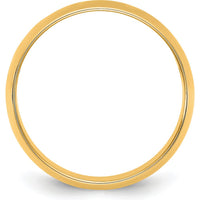 14K Yellow Gold 9mm Half Round Wedding Band with Polished Finish - Size 5 by Luciano & Cie