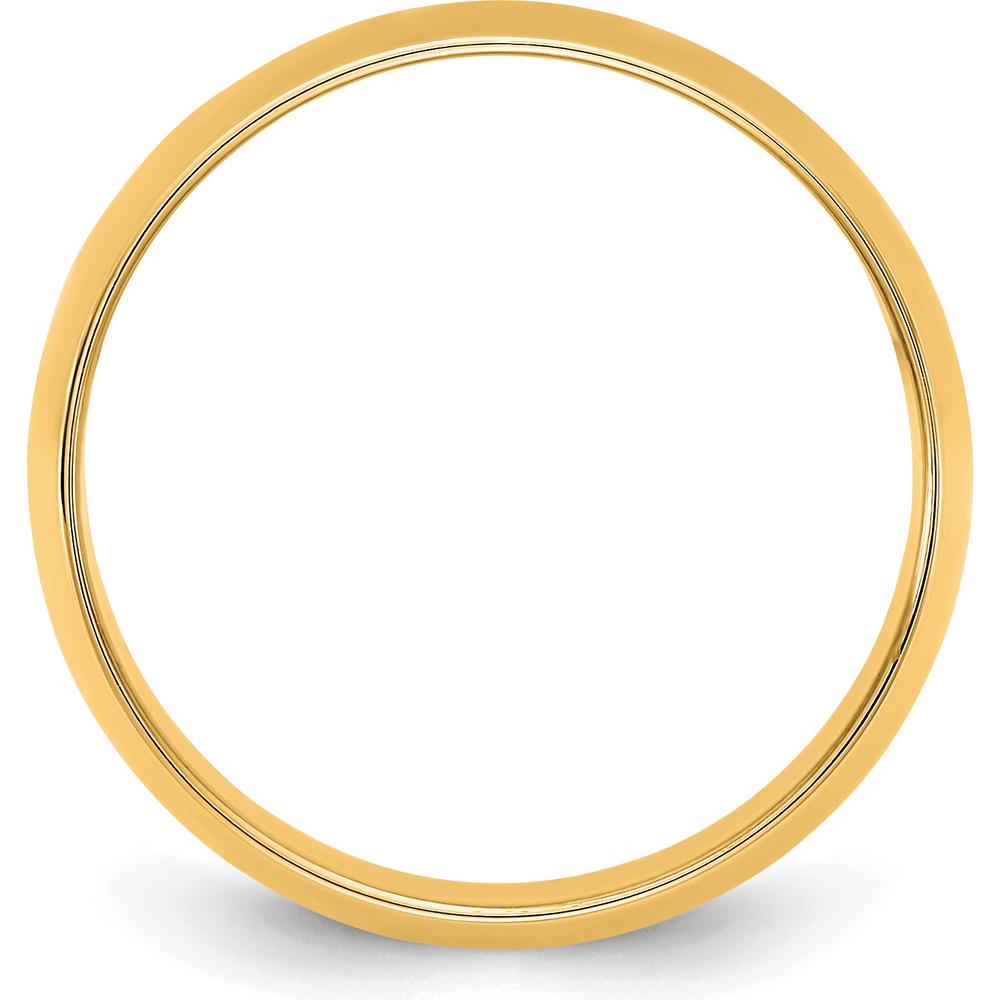 14K Yellow Gold 9mm Half Round Wedding Band with Polished Finish - Size 5 by Luciano & Cie