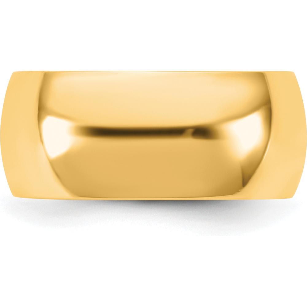 14K Yellow Gold 9mm Standard Comfort Fit Band Ring - Unisex Domed Profile, Polished Finish by Luciano & Cie