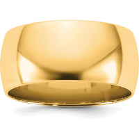 14K Yellow Gold 9mm Standard Comfort Fit Band - Size 7 by Luciano & Cie