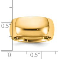 14K Yellow Gold 9mm Standard Comfort Fit Band - Size 7 by Luciano & Cie