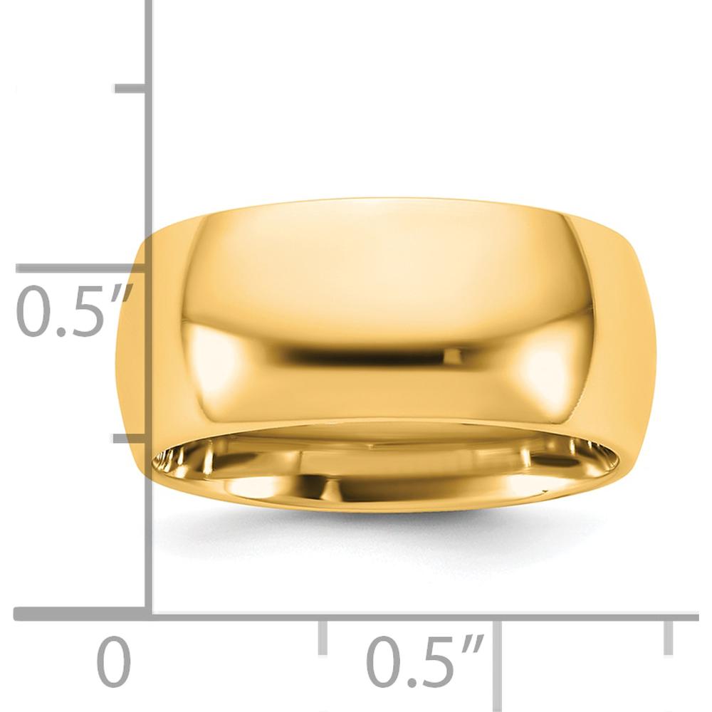 14K Yellow Gold 9mm Standard Comfort Fit Band - Size 7 by Luciano & Cie