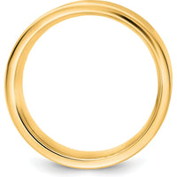 14K Yellow Gold 9mm Standard Flat Comfort Fit Wedding Band for Unisex - Polished Finish, Engravable by Luciano & Cie