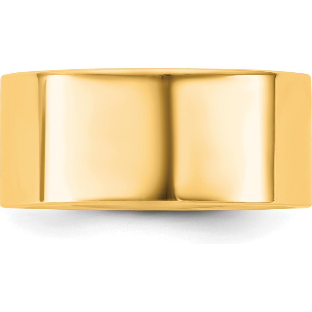 14K Yellow Gold 9mm Standard Flat Comfort Fit Wedding Band Ring by Luciano & Cie