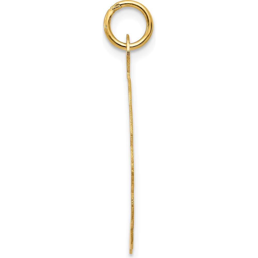 14K Yellow Gold "A Date to Remember" 23mm Engravable Scalloped Disc Charm by Oro Pregiato