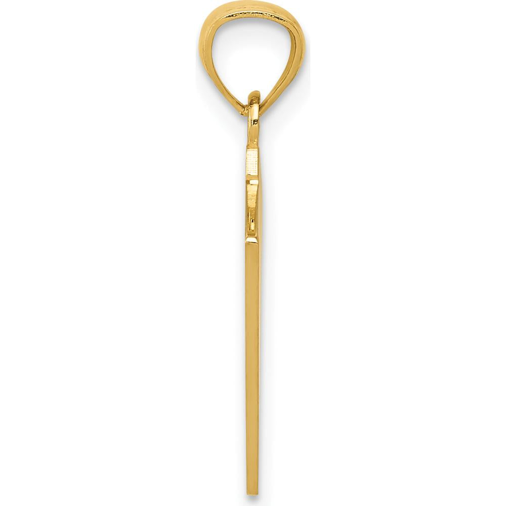 14K Yellow Gold Ace of Hearts and King of Hearts ALL IN! Cards Pendant by Oro Pregiato