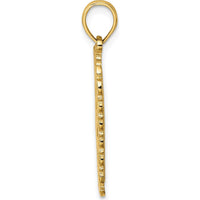 14K Yellow Gold Ace of Hearts Playing Card Charm with Textured Finish by Oro Pregiato
