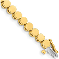 14K Yellow Gold Add-a-Diamond Bracelet with 35 Stone Settings - 7" Long by Monteluci Fine Jewelry