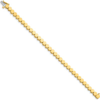 14K Yellow Gold Add-a-Diamond Bracelet with 35 Stone Settings - 7" Long by Monteluci Fine Jewelry