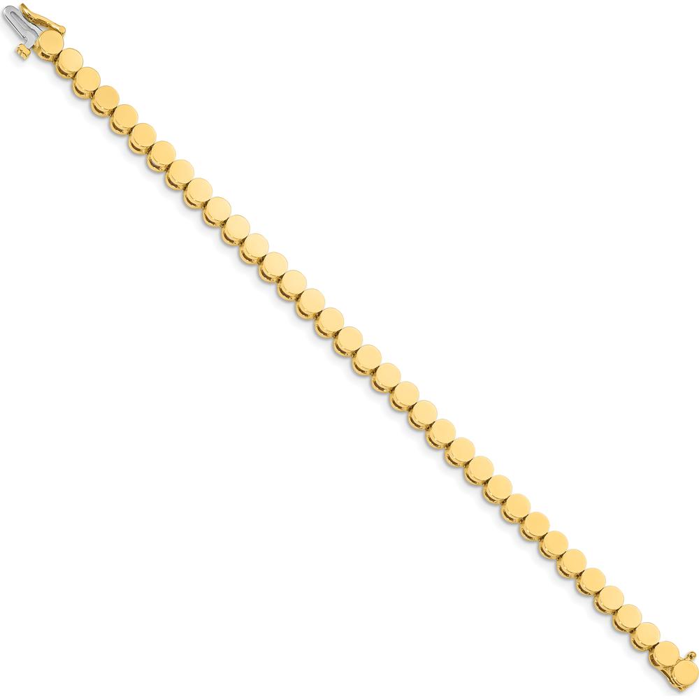 14K Yellow Gold Add-a-Diamond Bracelet with 35 Stone Settings - 7" Long by Monteluci Fine Jewelry