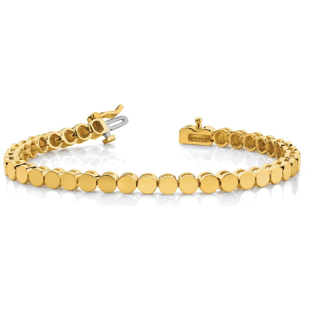 14K Yellow Gold Add-a-Diamond Bracelet with 35 Stone Settings - 7" Long by Monteluci Fine Jewelry