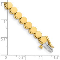 14K Yellow Gold Add-a-Diamond Bracelet with 35 Stone Settings - 7" Long by Monteluci Fine Jewelry