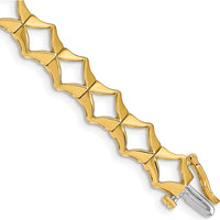 14K Yellow Gold Add-a-Diamond Tennis Bracelet - 21 Stones, 7" Length by Monteluci Fine Jewelry