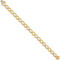 14K Yellow Gold Add-a-Diamond Tennis Bracelet - 21 Stones, 7" Length by Monteluci Fine Jewelry