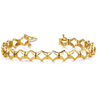 14K Yellow Gold Add-a-Diamond Tennis Bracelet - 21 Stones, 7" Length by Monteluci Fine Jewelry