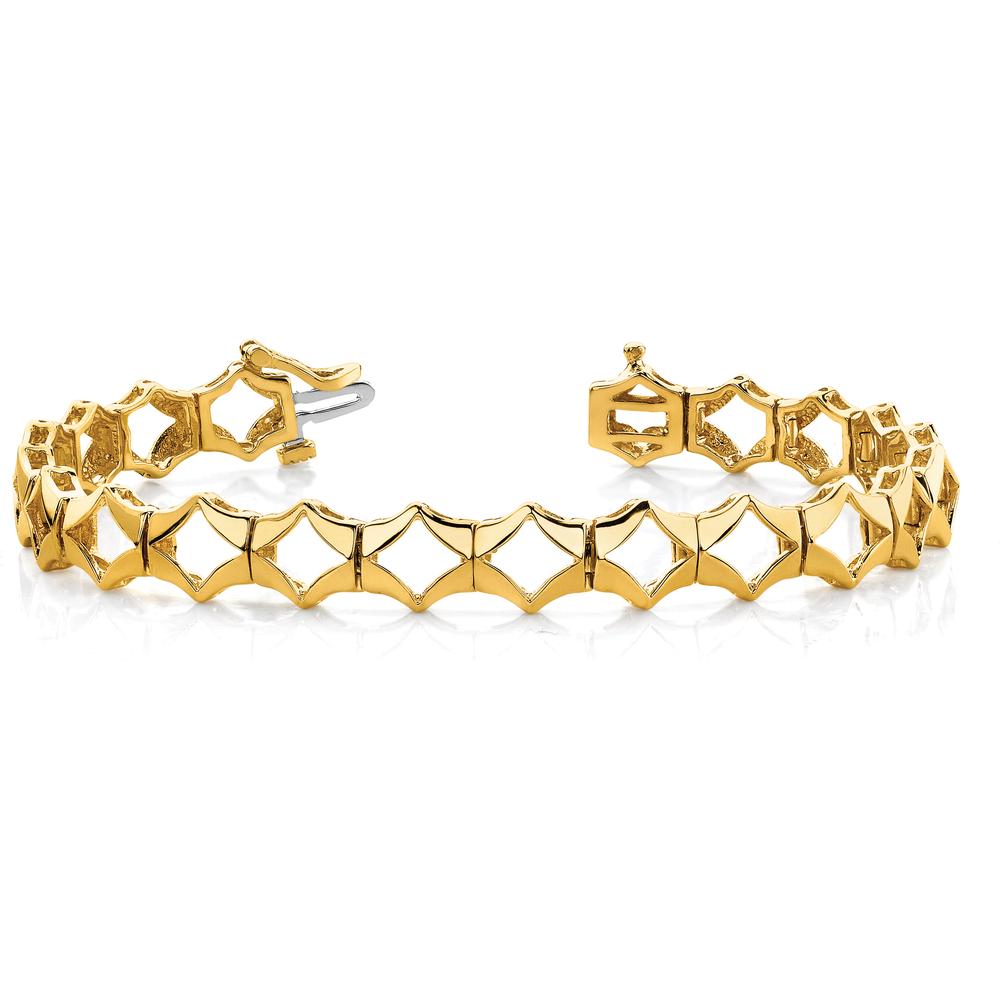 14K Yellow Gold Add-a-Diamond Tennis Bracelet - 21 Stones, 7" Length by Monteluci Fine Jewelry